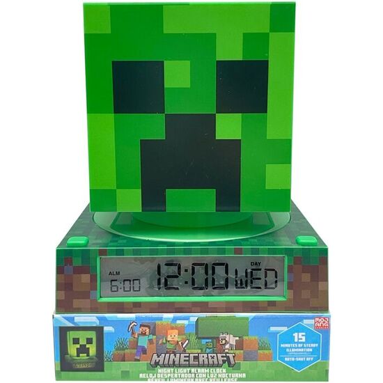LAMPARA 3D CON DESPERTADOR MINECRAFT image 0