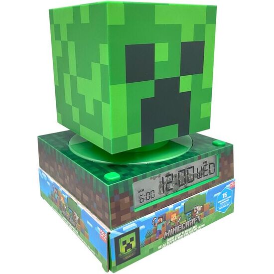 LAMPARA 3D CON DESPERTADOR MINECRAFT image 2