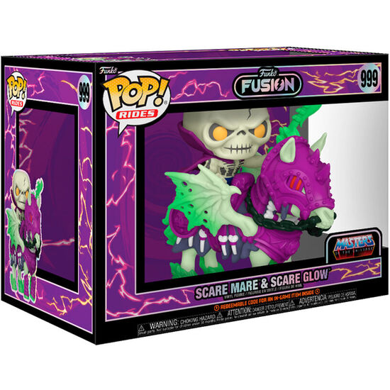 FIGURA POP FUNKO FUSION RIDES MASTERS OF THE UNIVERSE SCARE MARE & SCARE GLOW image 1