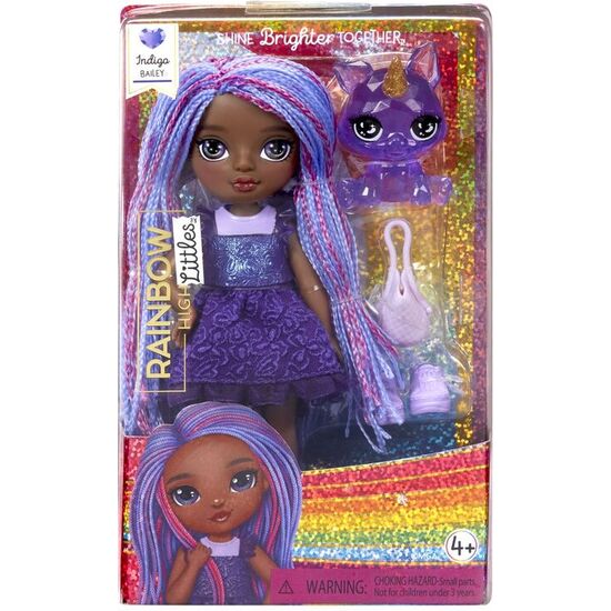 MUÑECA LITTLE FASHION INDIGO MORADA RAINBOW HIGH image 0