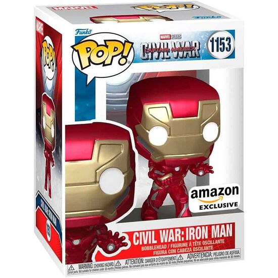 FIGURA POP MARVEL CIVIL WAR CAPTAIN AMERICA - CIVIL WAR IRON MAN EXCLUSIVE image 1