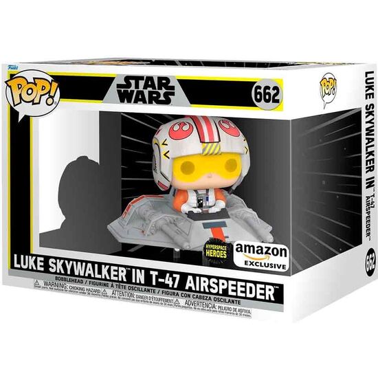 FIGURA POP RIDES STAR WARS LUKE SKYWALKER IN T-47 AIRSPEEDER EXCLUSIVE image 0