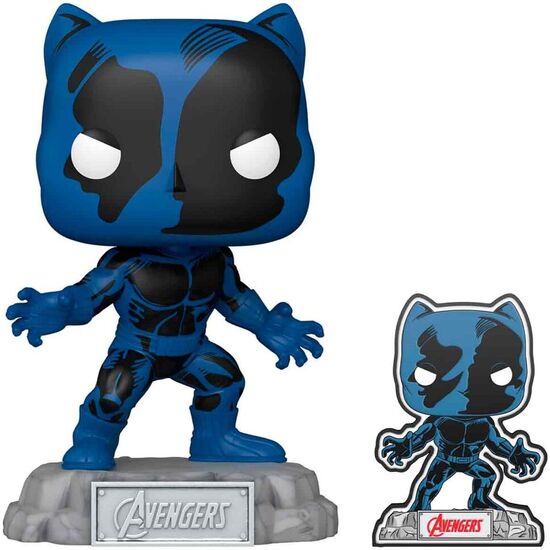FIGURA POP MARVEL AVENGERS 60TH ANNIVERSARY COMIC BLACK PANTHER WITH PIN EXCLUSIVE image 0