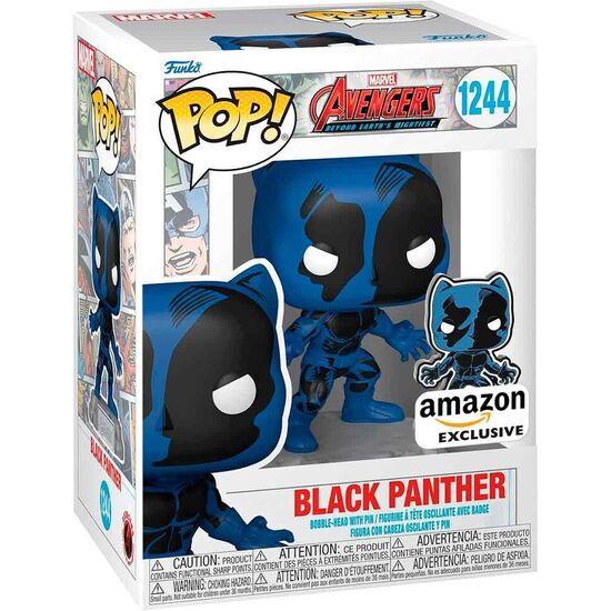 FIGURA POP MARVEL AVENGERS 60TH ANNIVERSARY COMIC BLACK PANTHER WITH PIN EXCLUSIVE image 1