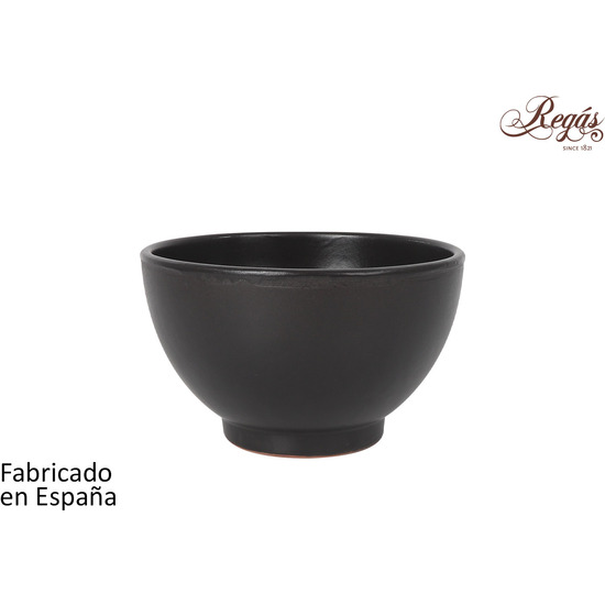 BOWL DESAYUNO 15X9CM NEGRO MATE C/PIE AZOFRA image 0