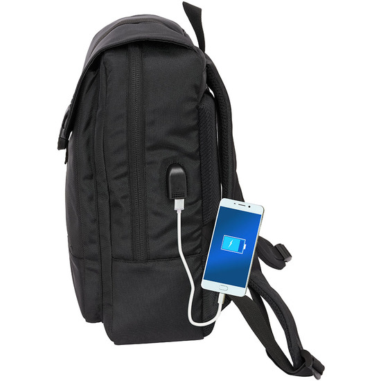 MOCHILA CON SOLAPA PORTATIL 13,3+USB F.C.BARCELONA PREMIUM image 2