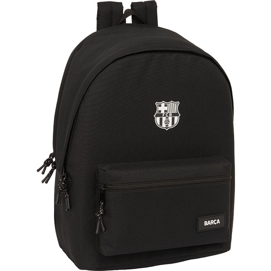 MOCHILA DOBLE PARA PORTATIL 15,6"+USB F.C.BARCELONA CHICA NEGRO image 0