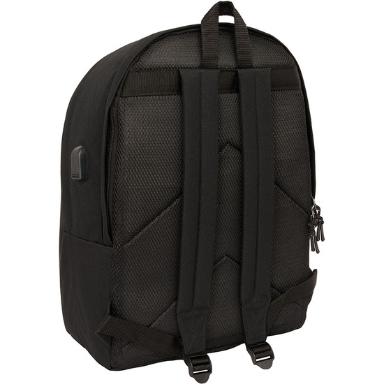 MOCHILA DOBLE PARA PORTATIL 15,6"+USB F.C.BARCELONA CHICA NEGRO image 1