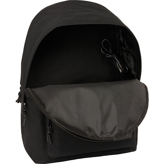 MOCHILA DOBLE PARA PORTATIL 15,6"+USB F.C.BARCELONA CHICA NEGRO image 4