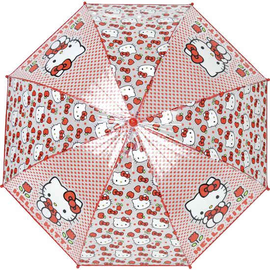 PARAGUAS MANUAL TRANSPARENTE HELLO KITTY 48CM image 0