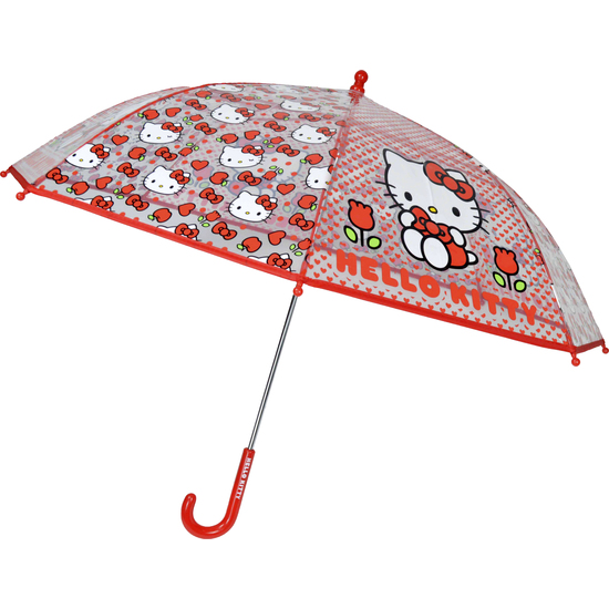 PARAGUAS MANUAL TRANSPARENTE HELLO KITTY 48CM image 1