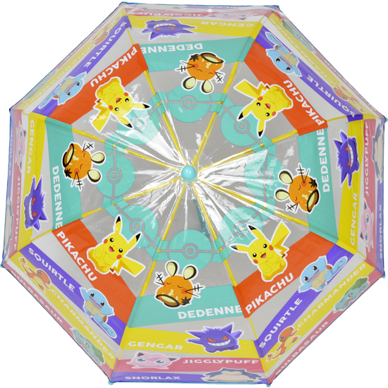 PARAGUAS MANUAL TRANSPARENTE POKEMON 48CM image 1