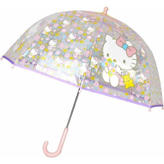 PARAGUAS MANUAL TRANSPARENTE HELLO KITTY 48CM image 1