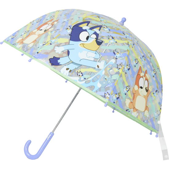 PARAGUAS MANUAL TRANSPARENTE BLUEY 48CM image 0