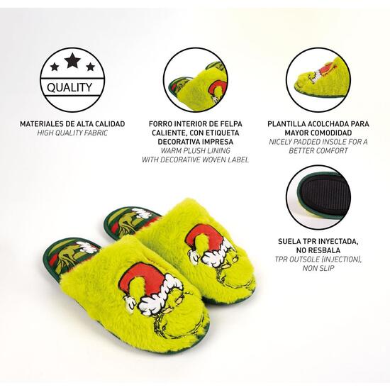 ZAPATILLAS DE CASA ABIERTA THE GRINCH image 4