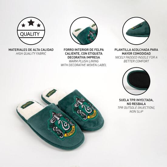 ZAPATILLAS DE CASA ABIERTA HARRY POTTER SLYTHERIN image 4