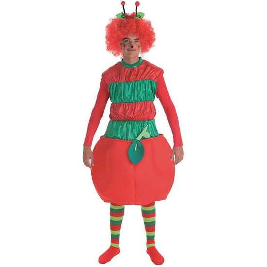 DISFRAZ ADULTO GUSANO Y MANZANA image 0