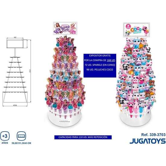 EXPOSITOR METÁLICO ZURU 59X59X109CM (PARA 110 UD. COCO- SPARKLE) image 2