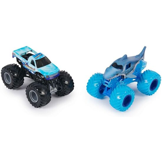 BLISTER 2 MEGALODON VS HOOKED MONSTER JAM image 1