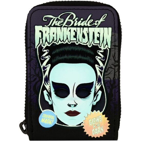 TARJETERO BRIDE OF FRANKENSTEIN NEON MASK UNIVERSAL MONSTER LOUNGEFLY image 1