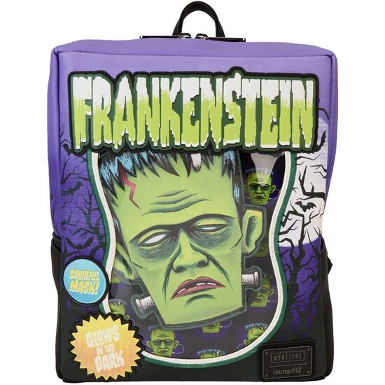 MOCHILA FRANKENSTEIN NEON MASK UNIVERSAL MONSTER LOUNGEFLY 28CM image 0