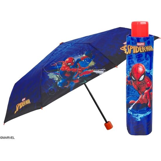 PARAGUAS PLEGABLE MANUAL SPIDERMAN MARVEL 50CM image 0