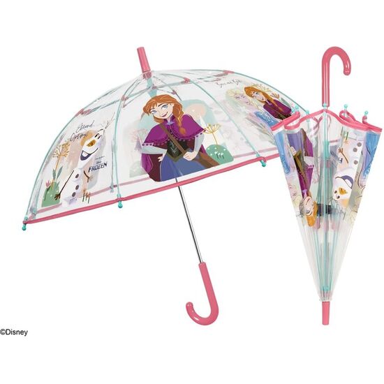 PARAGUAS MANUAL TRANSPARENTE FROZEN DISNEY 45CM image 0