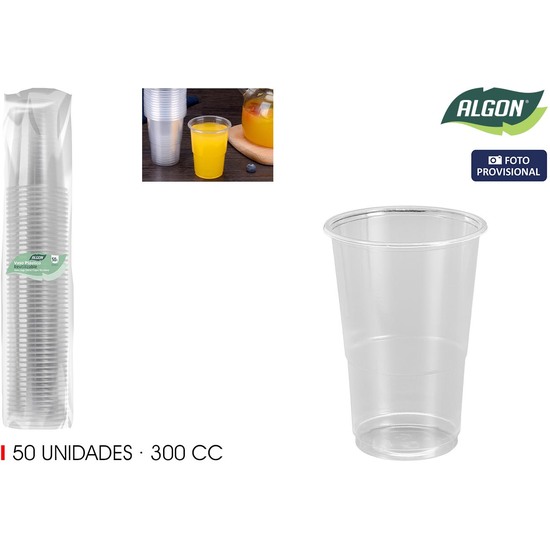 SET-50 VASO TRANSPARENTE 300CC ALGON image 0
