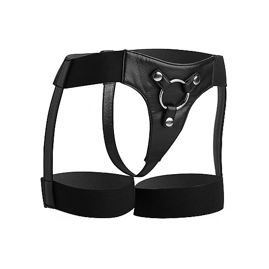 BARDOT ELASTIC STRAP ON HARNESS WITH THIGH CUFFS image 0