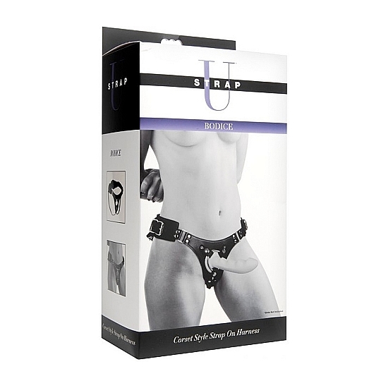 BODICE CORSET STYLE STRAP ON HARNESS image 1