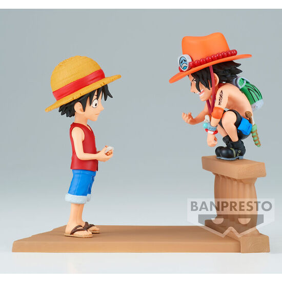 FIGURA MONKEY D LUFFY & PORTGAS D ACE WORLD COLLECTABLE LOG STORIES ONE PIECE 8CM image 1