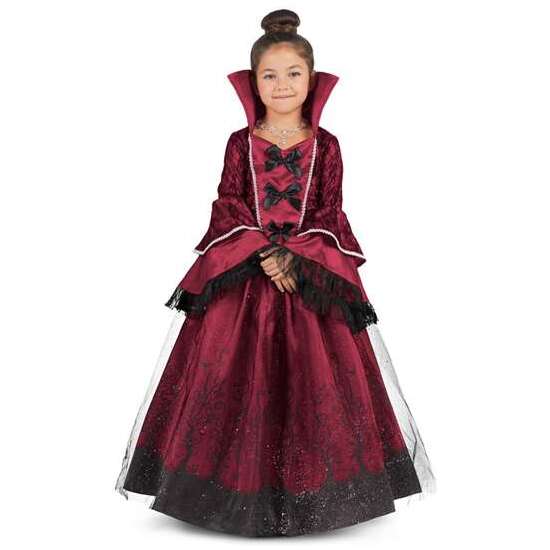 DISFRAZ REINA VAMPIRA VESTIDO Y ENAGUA TALLA 7-9 Y image 1