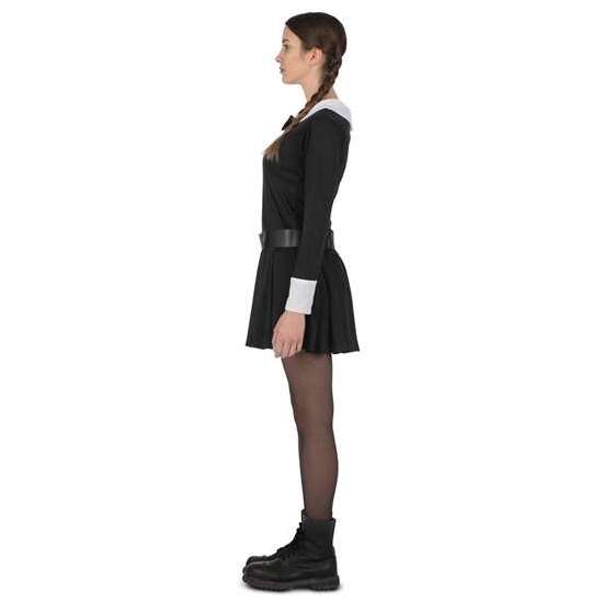 DISFRAZ NIÑA SINIESTRA VESTIDO Y CINTURÓN TALLA XL image 1