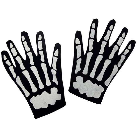 GUANTES DE ESQUELETO PARA NIÑOS  TALLA ONE SIZE image 0