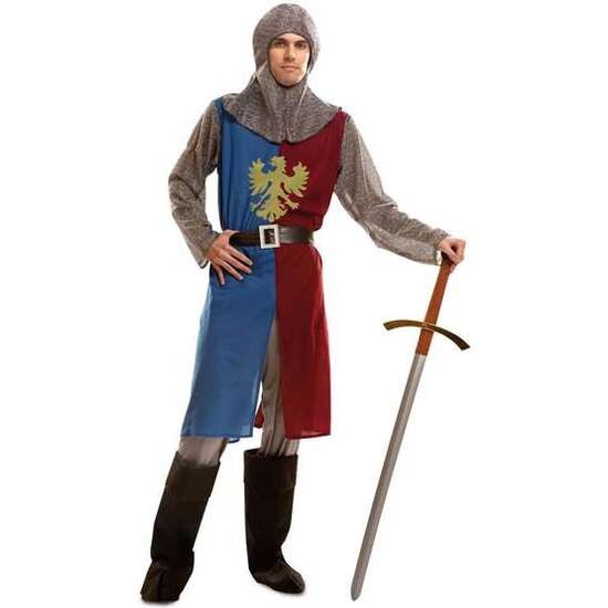 DISFRAZ CABALLERO MEDIEVAL ML (CASACA CON CINTURÓN Y CAPA CON CAPUCHA) image 0