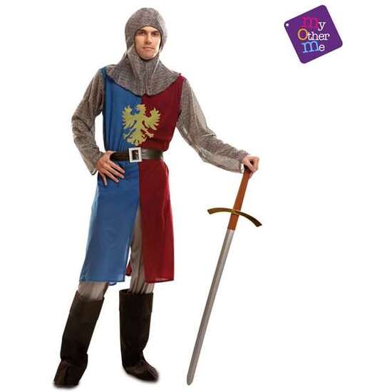 DISFRAZ CABALLERO MEDIEVAL ML (CASACA CON CINTURÓN Y CAPA CON CAPUCHA) image 1