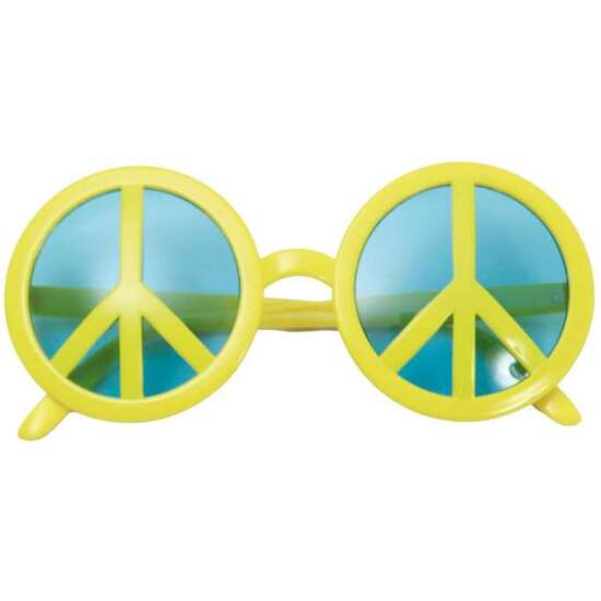 GAFAS SÍMBOLO DE LA PAZ AMARILLAS ÚNICA image 1
