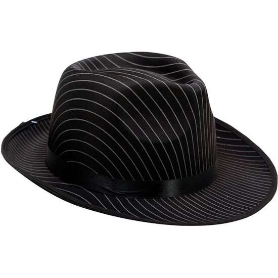 SOMBRERO DE GÁNSTER RAYAS 58 CM image 0