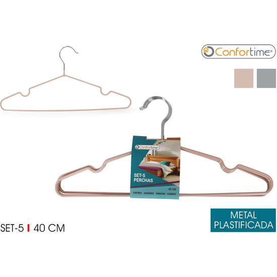 SET-5 PERCHAS METAL PLASTIFIC 40CMCONFORTIME image 1