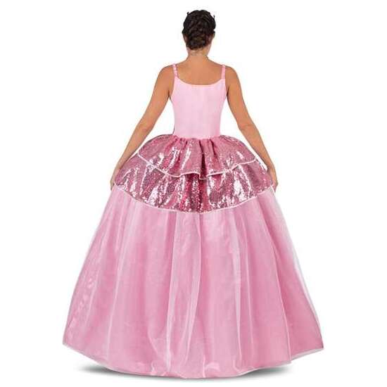DISFRAZ PRINCESA ROSA TIARA, VESTIDO Y ENAGUA TALLA XL image 2
