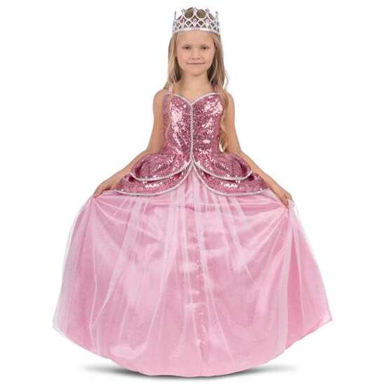 DISFRAZ PRINCESA ROSA TIARA, VESTIDO Y ENAGUA TALLA 3-4 Y image 0