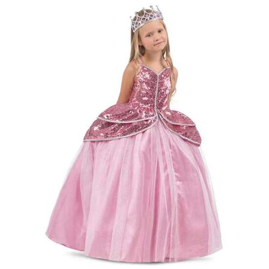 DISFRAZ PRINCESA ROSA TIARA, VESTIDO Y ENAGUA TALLA 3-4 Y image 1