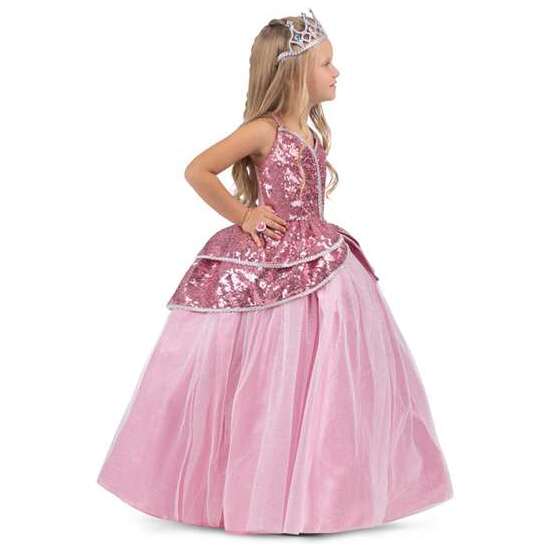 DISFRAZ PRINCESA ROSA TIARA, VESTIDO Y ENAGUA TALLA 3-4 Y image 2