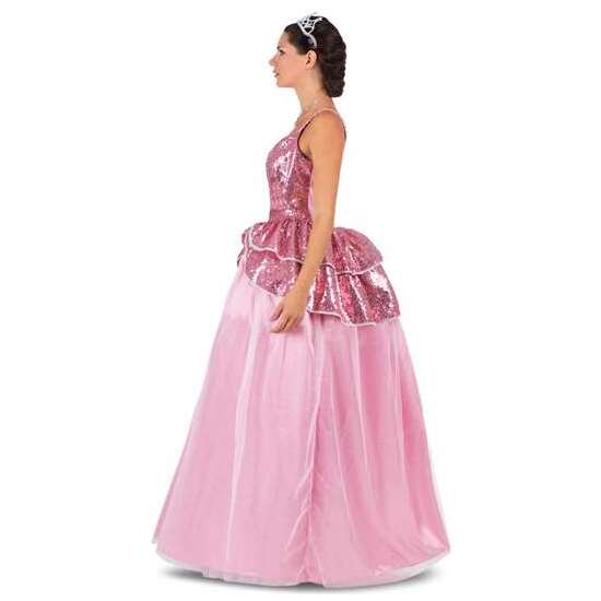 DISFRAZ PRINCESA ROSA TIARA, VESTIDO Y ENAGUA TALLA L image 3