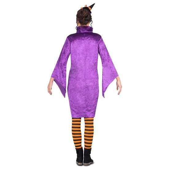 DISFRAZ BRUJA CALABAZA TOCADO, VESTIDO CON BOLSILLO Y MEDIAS TALLA M image 2