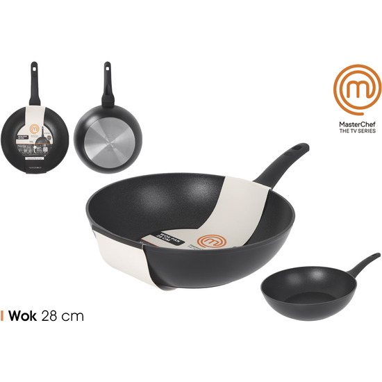 SARTEN WOK 28CM AL.FORJADO 3.0MM 3C MASTERCHEF image 0