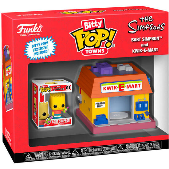 FIGURA BITTY POP TOWN SIMPSONS BART SIMPSONS AND KWIK-E-MART image 0