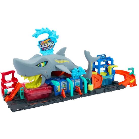 TUNEL DE LAVADO CON TIBURÓN HOT WHEELS CITY image 1