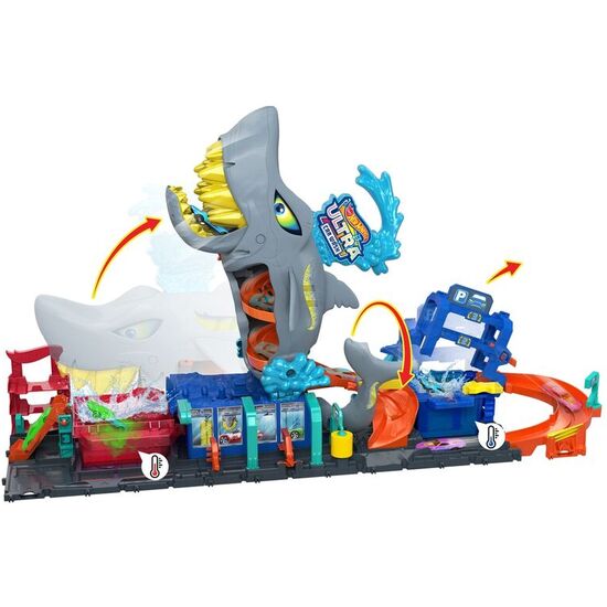 TUNEL DE LAVADO CON TIBURÓN HOT WHEELS CITY image 2