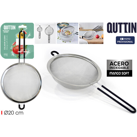 # -96- COLADOR ACERO MANGO SOFT 20CM QUTTIN image 2